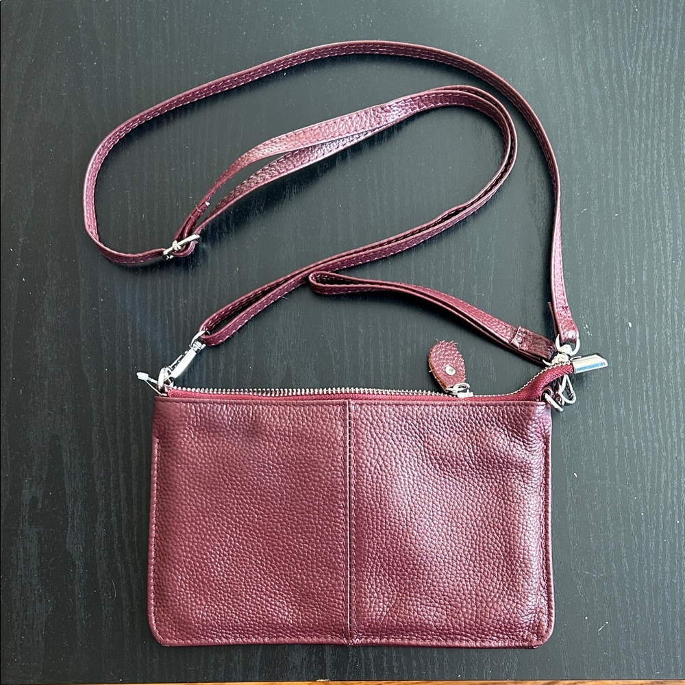 Befen Elegant Burgundy Leather Crossbody Bag